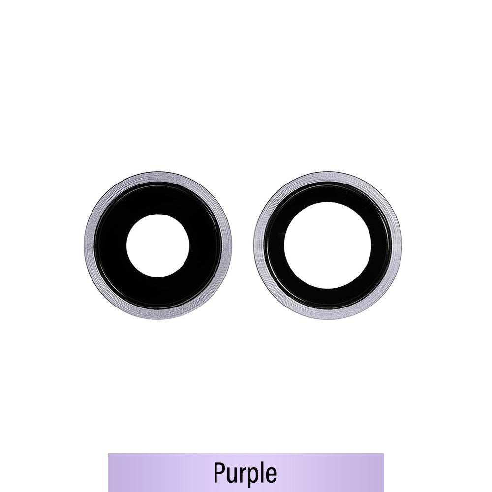 Rear Camera Lens with Bezel for iPhone 11-Purple Rear Camera Lens with Bezel for iPhone 11-Purple